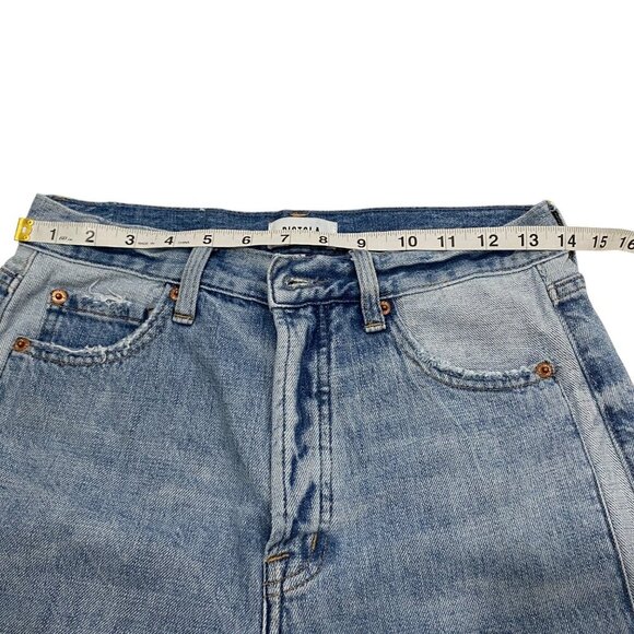 Pistola Charlie high rise ankle straight button fly double denim panels size 27 - Picture 13 of 16